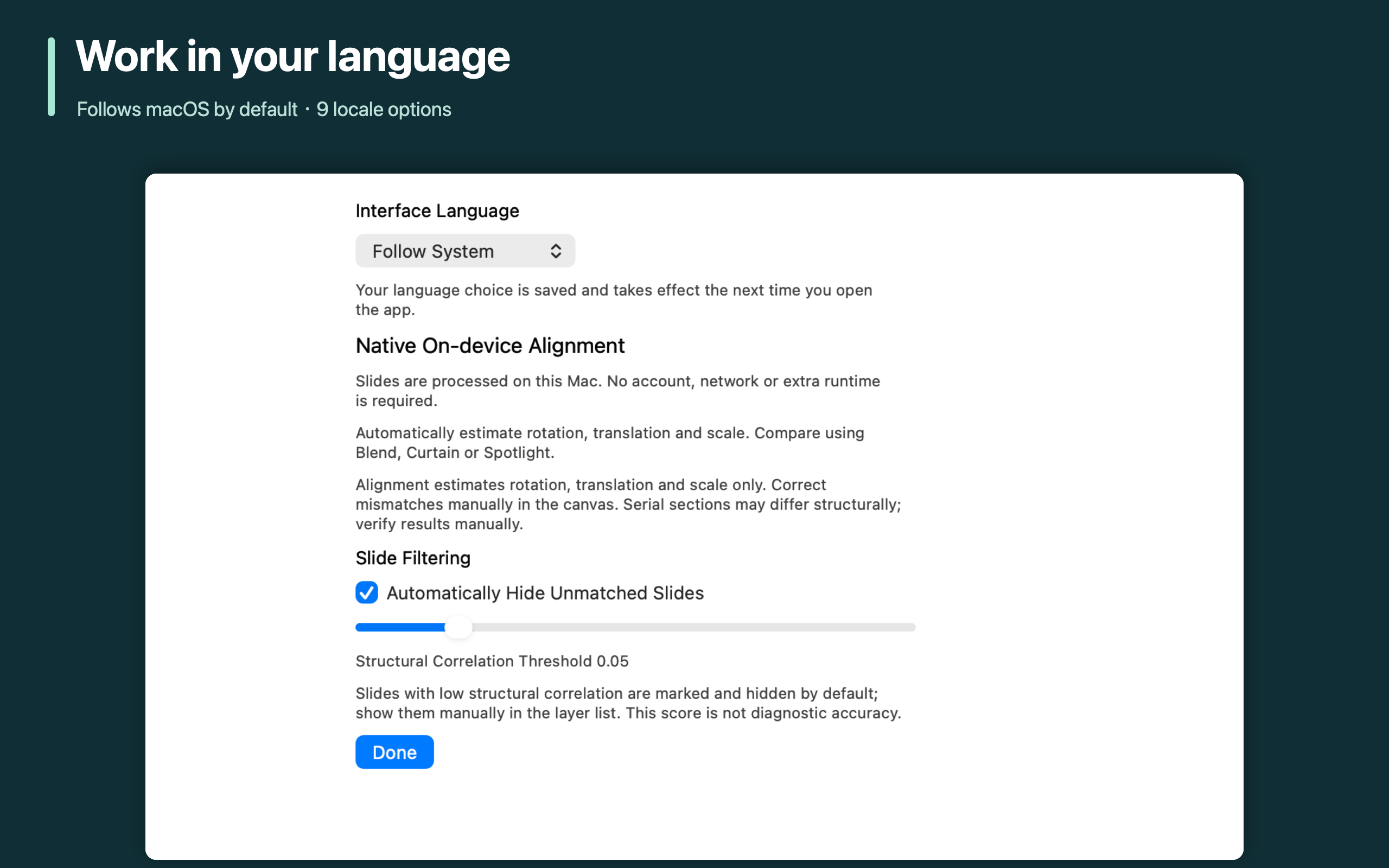 Work in your language