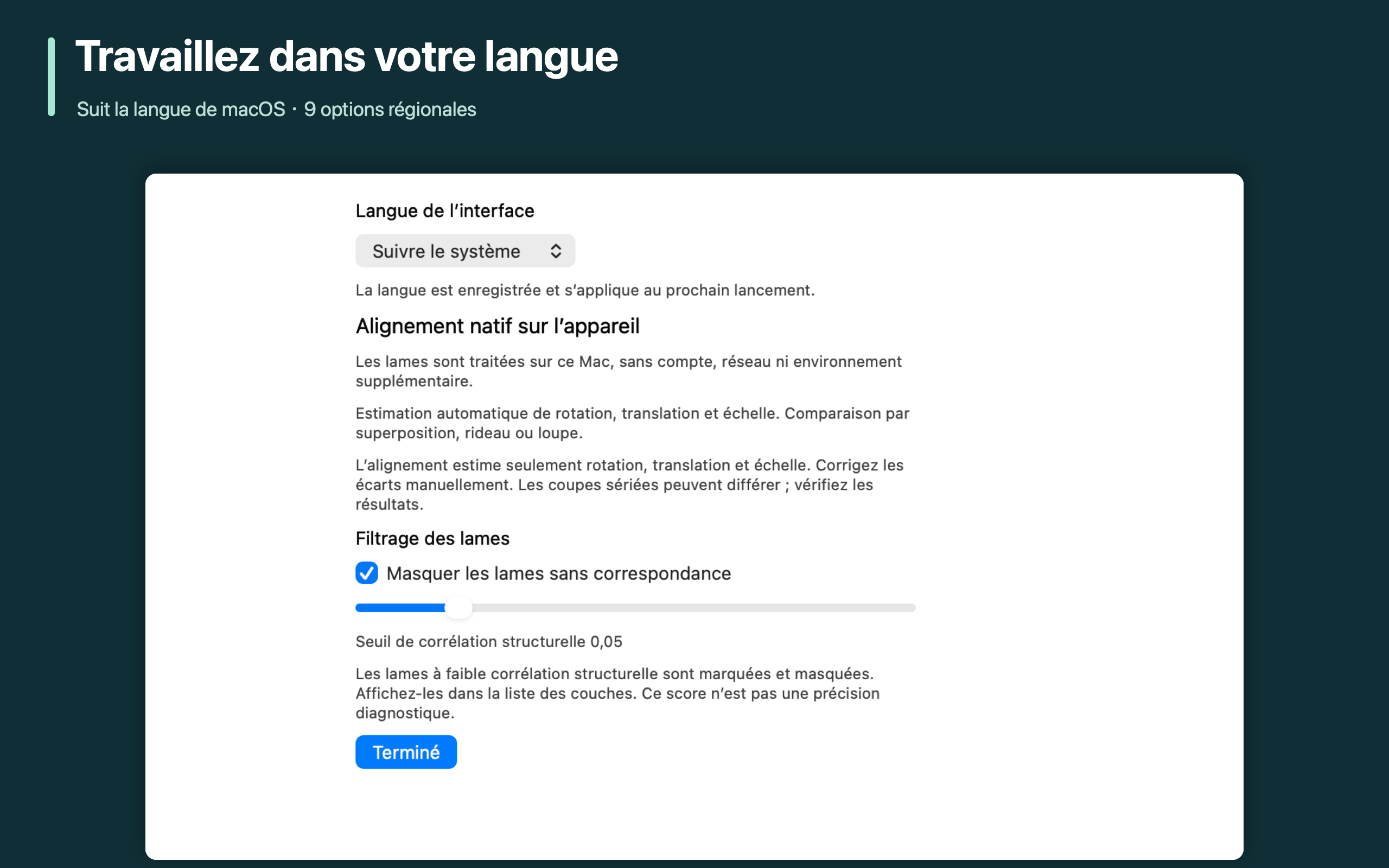 Travaillez dans votre langue