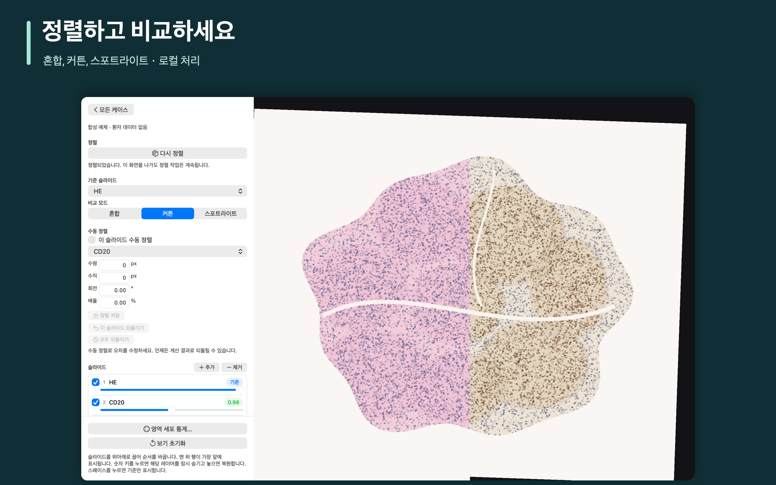 정렬하고 비교하세요