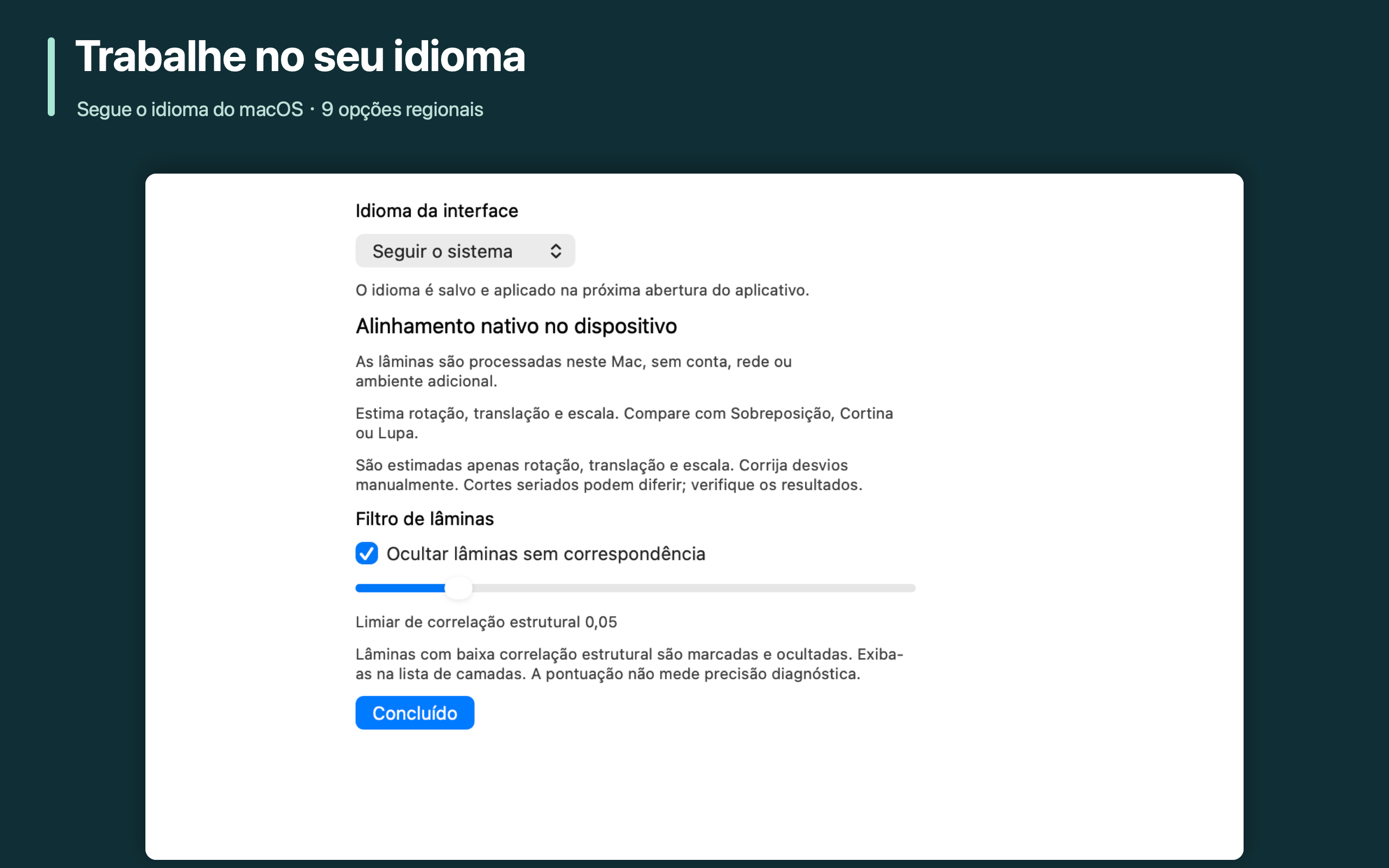 Trabalhe no seu idioma